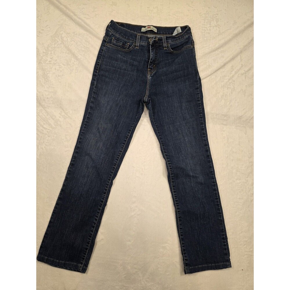 Levi's Slim Straight Blue Medium Wash Stretch Denim Women's Jeans